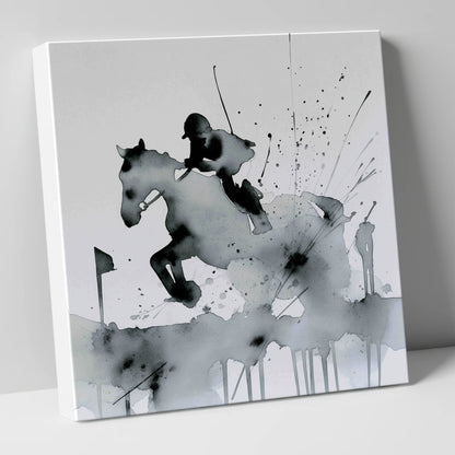 The Bold Clearance show jumping horse canvas wall art