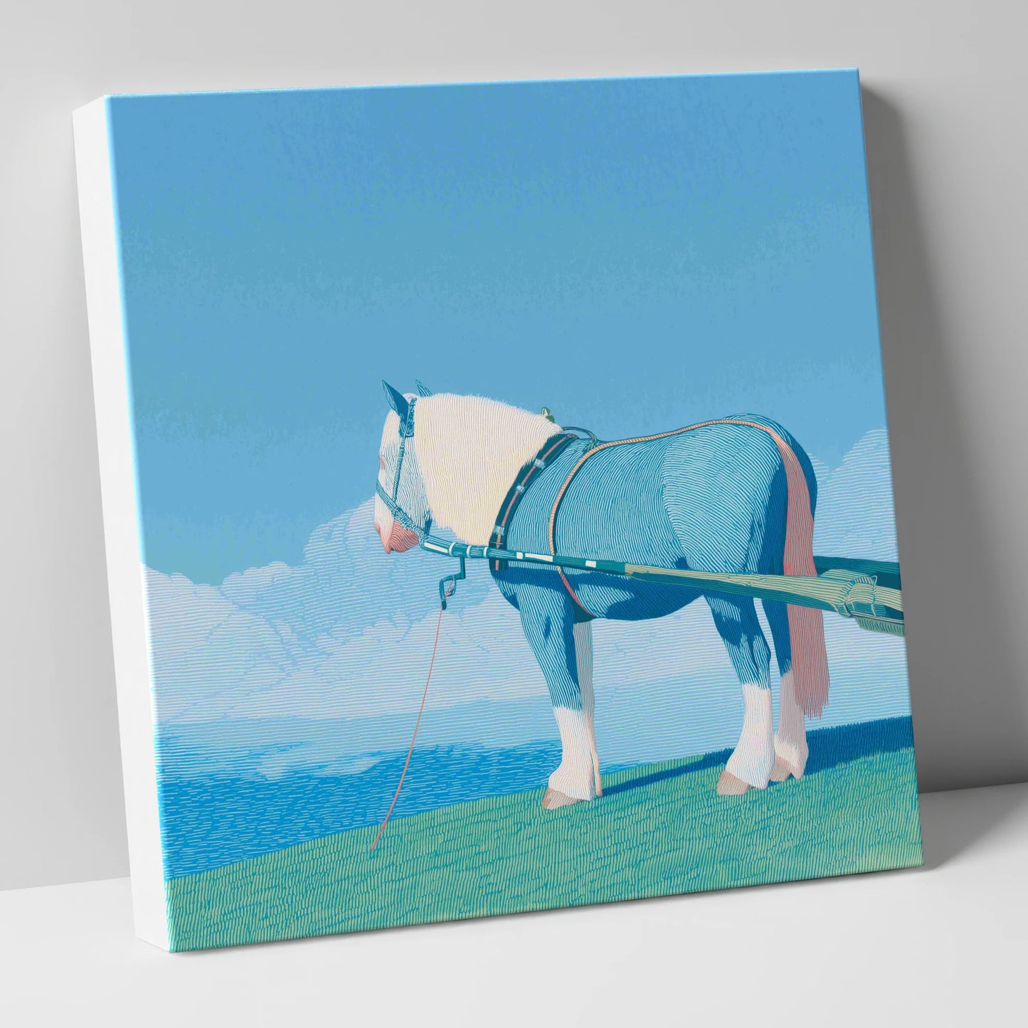 Steadfast Horizon working horse canvas wall art