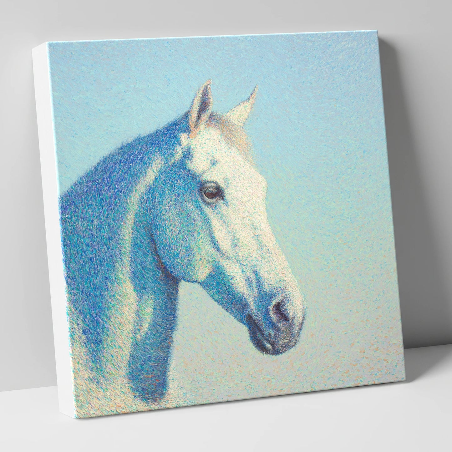 Ethereal Grey Portrait horse portrait canvas wall art