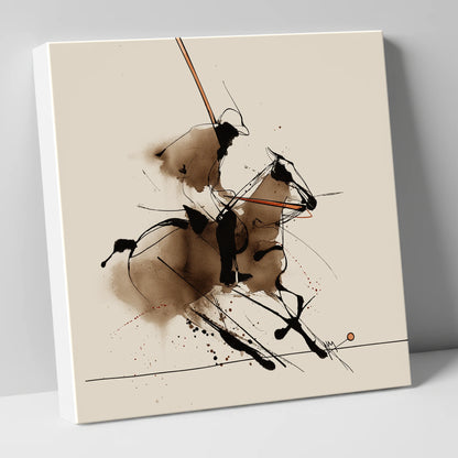 The Polo Drive polo horse canvas wall art