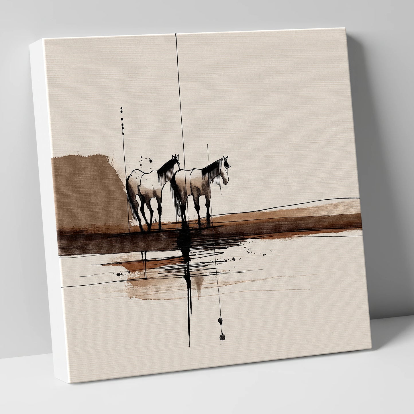Silent Companions horse landscape canvas wall art