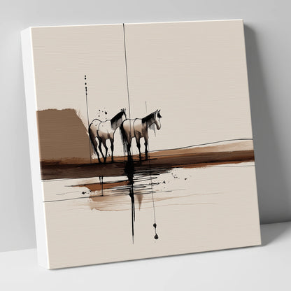 Silent Companions horse landscape canvas wall art