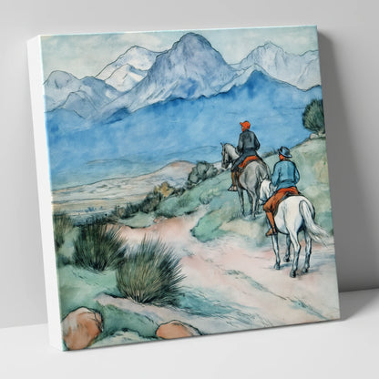 High Country Trek horse landscape canvas wall art