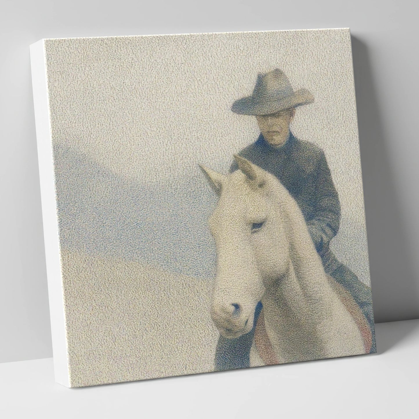 The Quiet Trail western horse canvas wall art
