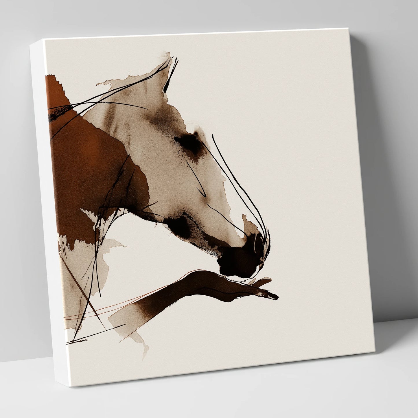 Unspoken Bond horse & rider canvas wall art