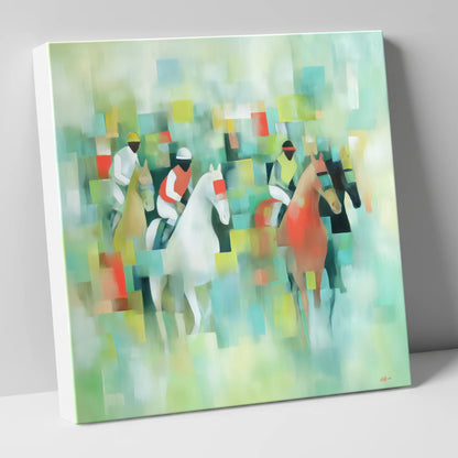 Prismatic Racing Silks racing horse canvas wall art