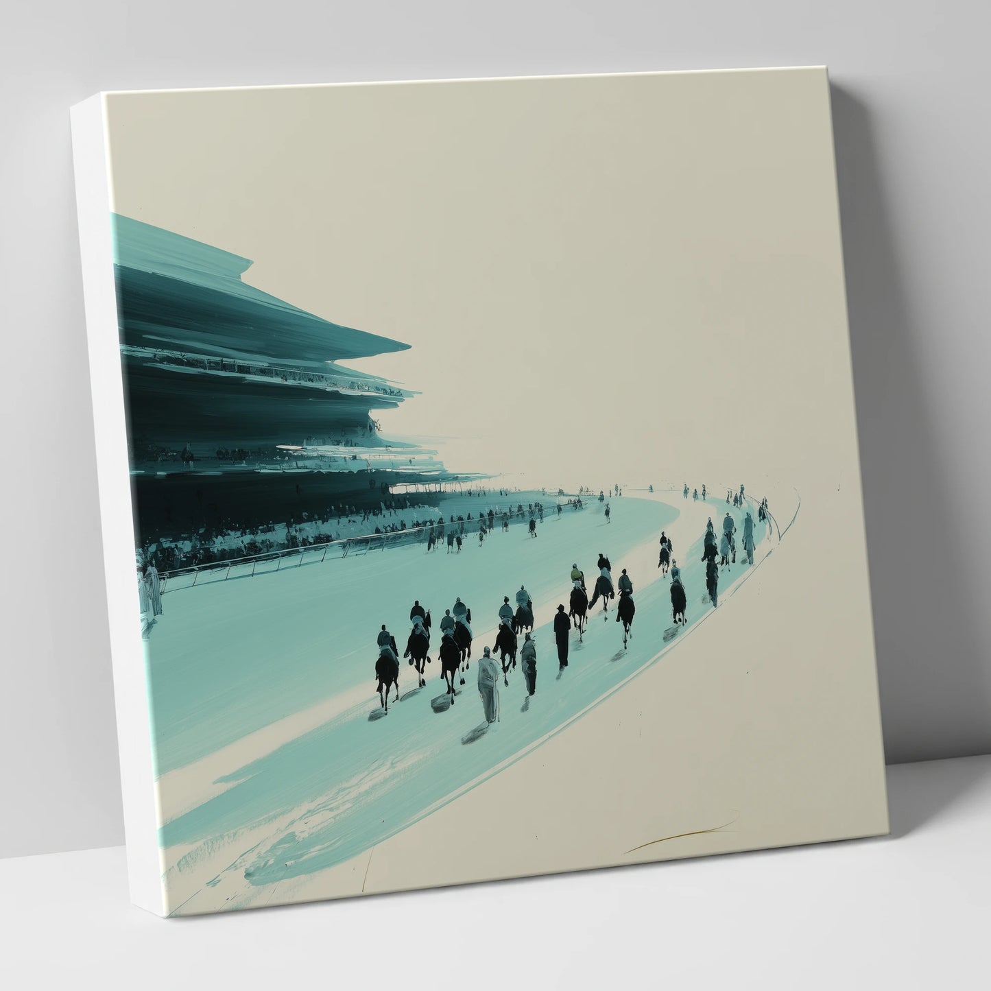 The Final Curve racing horse canvas wall art