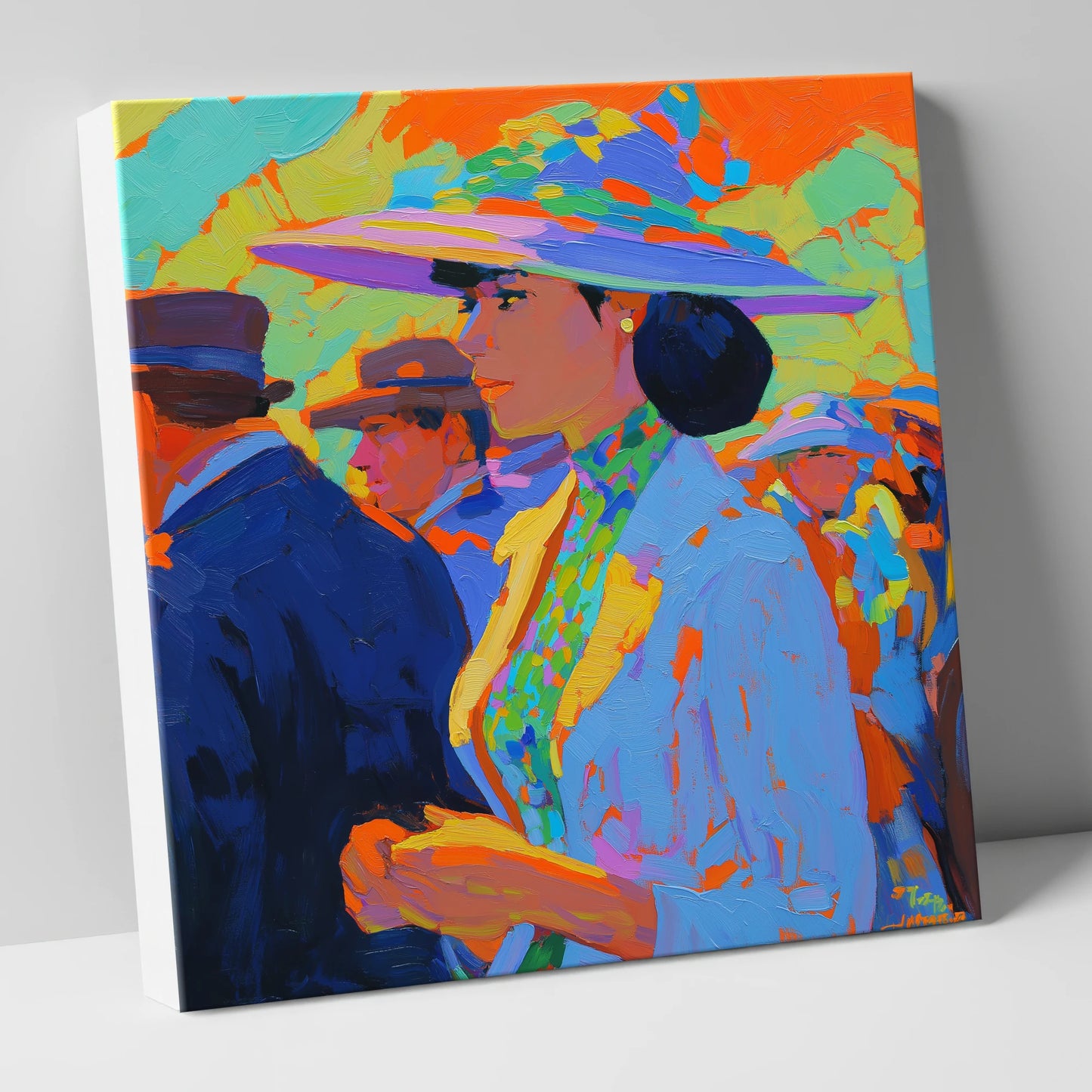 Ladies Day Elegance racing horse canvas wall art