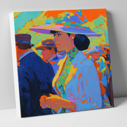 Ladies Day Elegance racing horse canvas wall art