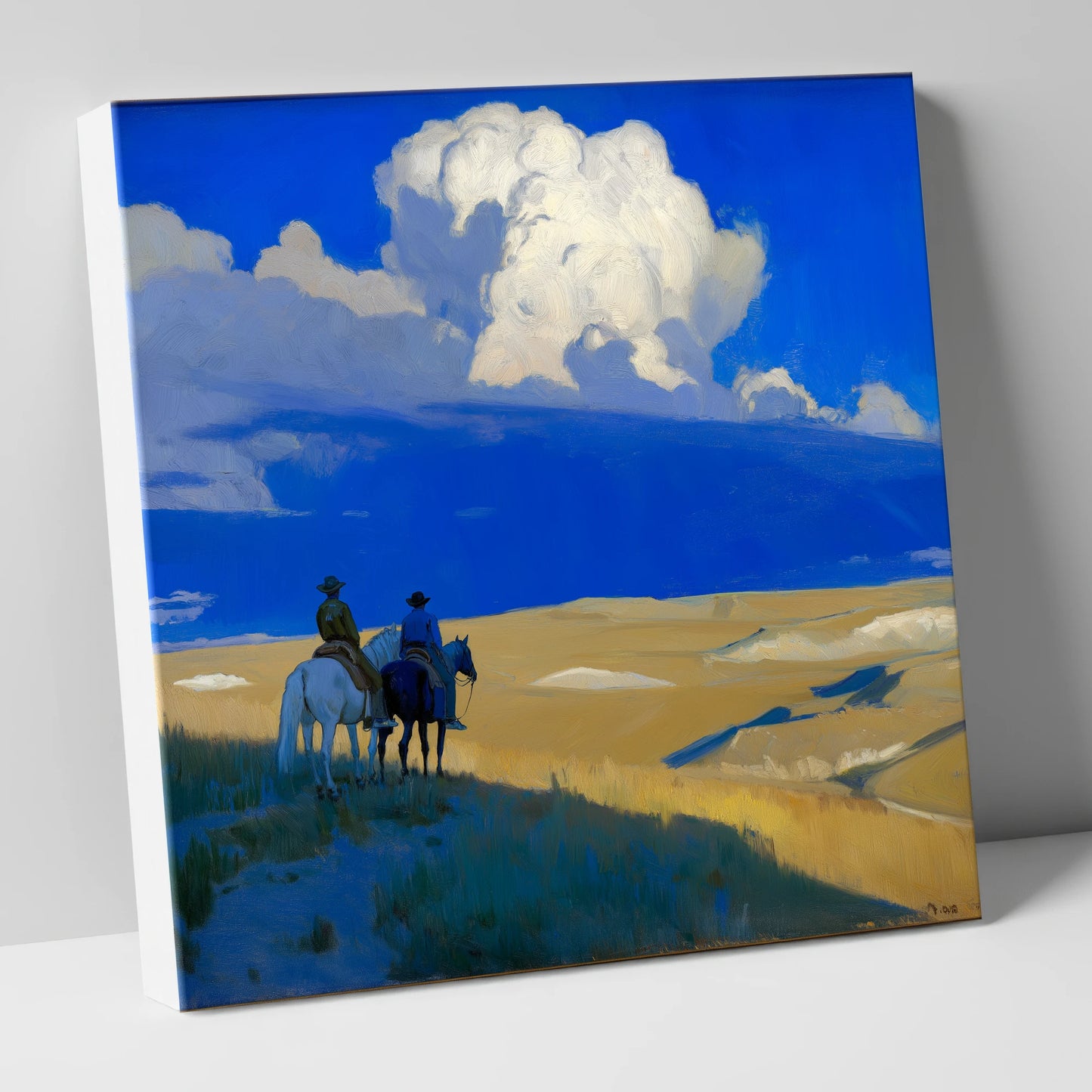 Beneath the Cobalt Sky horse landscape canvas wall art