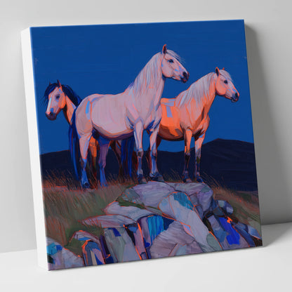 Vanguard of the Heights horse landscape canvas wall art
