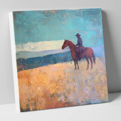 The Quiet Frontier western horse canvas wall art
