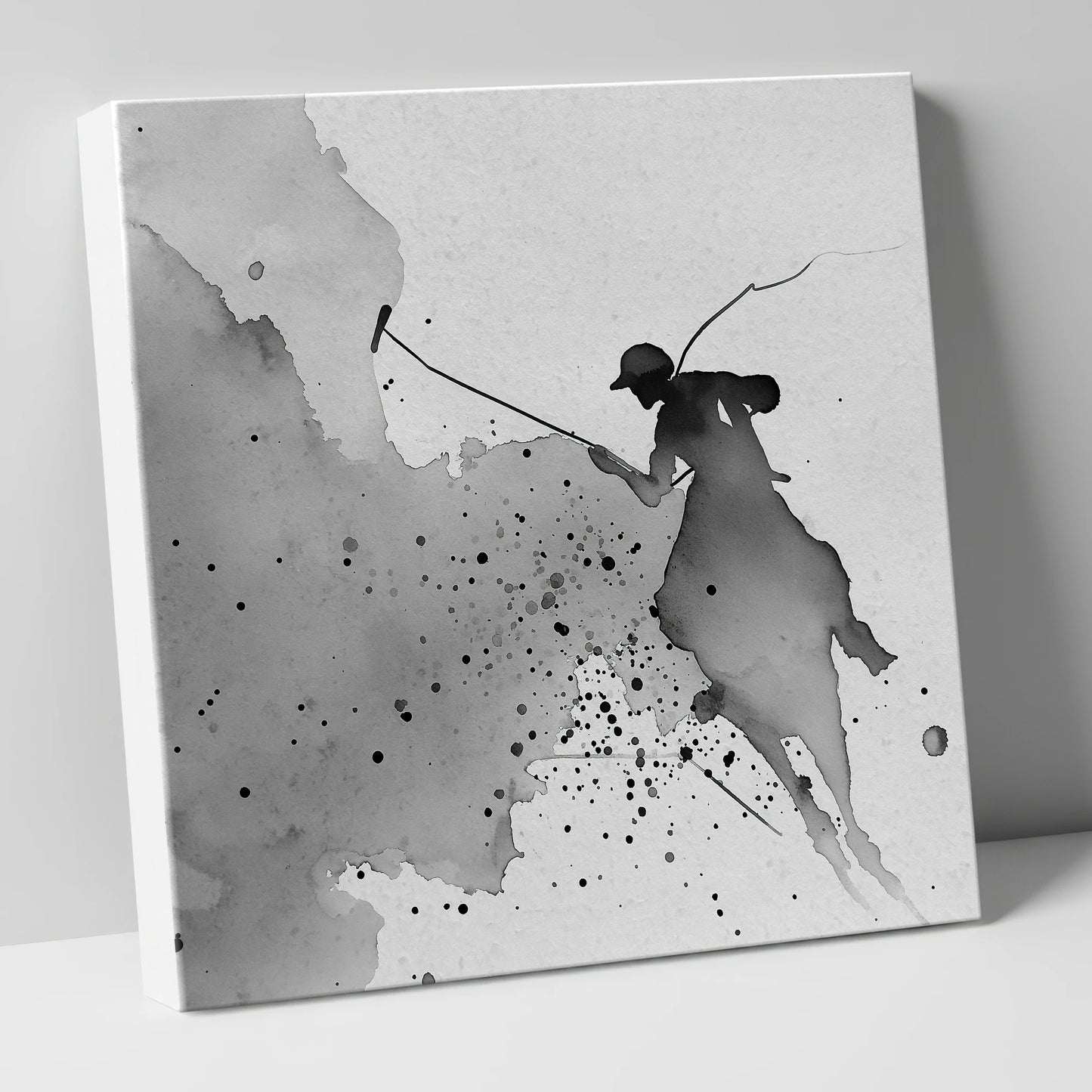 Dynamic Polo Silhouette polo horse canvas wall art