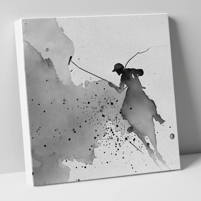 Dynamic Polo Silhouette polo horse canvas wall art