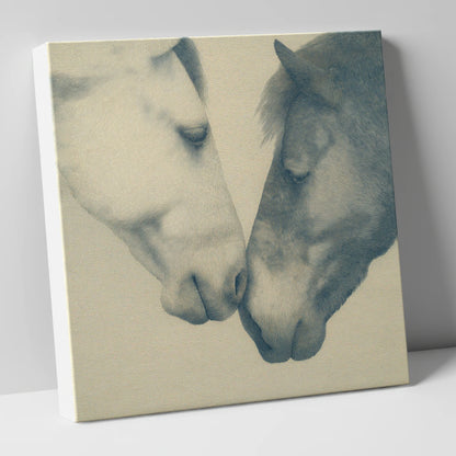 Quiet Connection horse portrait canvas wall art