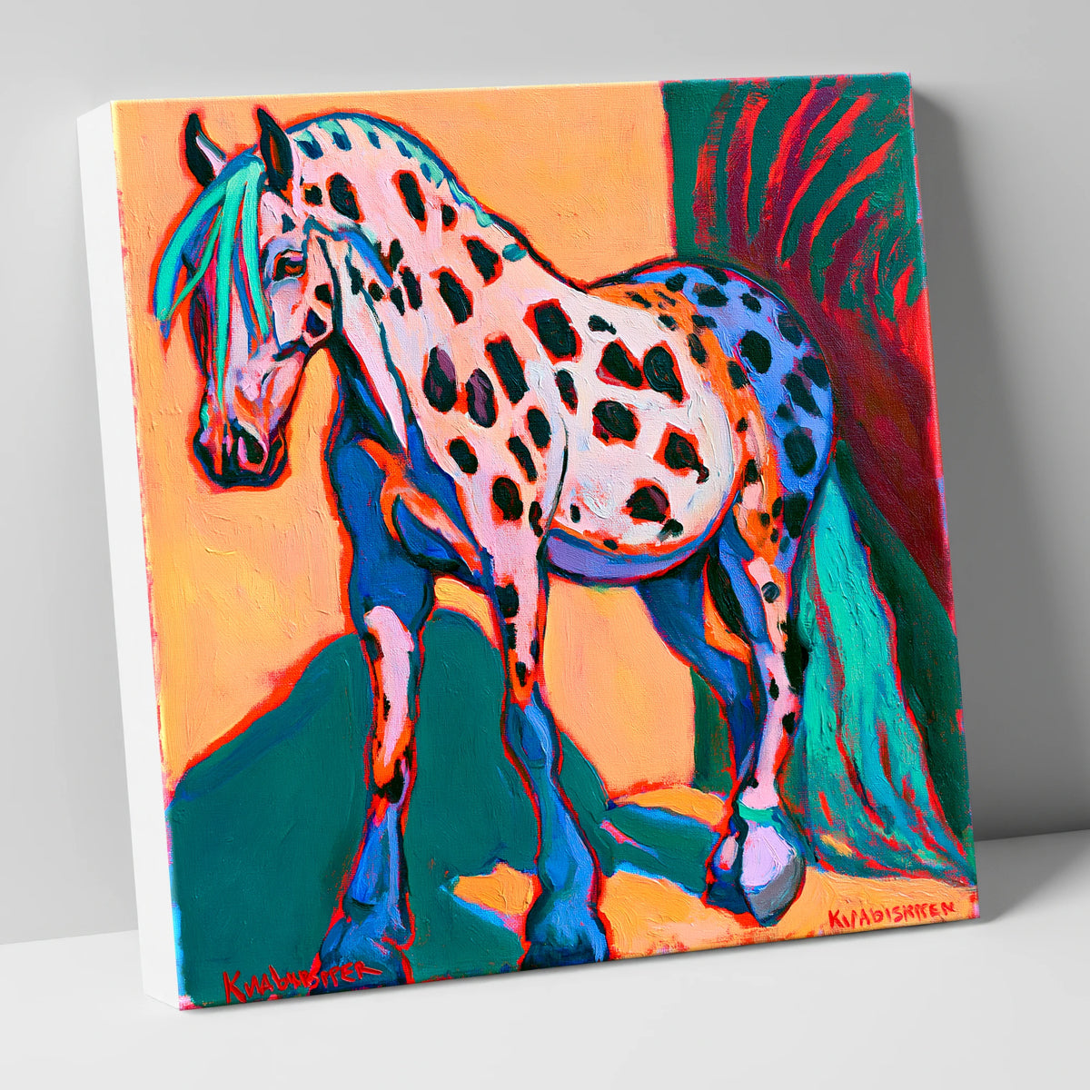 Colourful Spotted Knabstrupper Horse horse breed canvas wall art