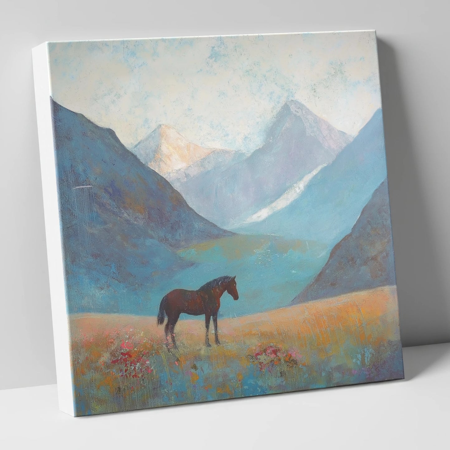 Mountain Solitude horse landscape canvas wall art