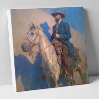 The Quiet Pioneer western horse canvas wall art
