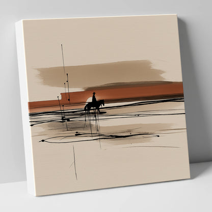 The Solitary Trail western horse canvas wall art