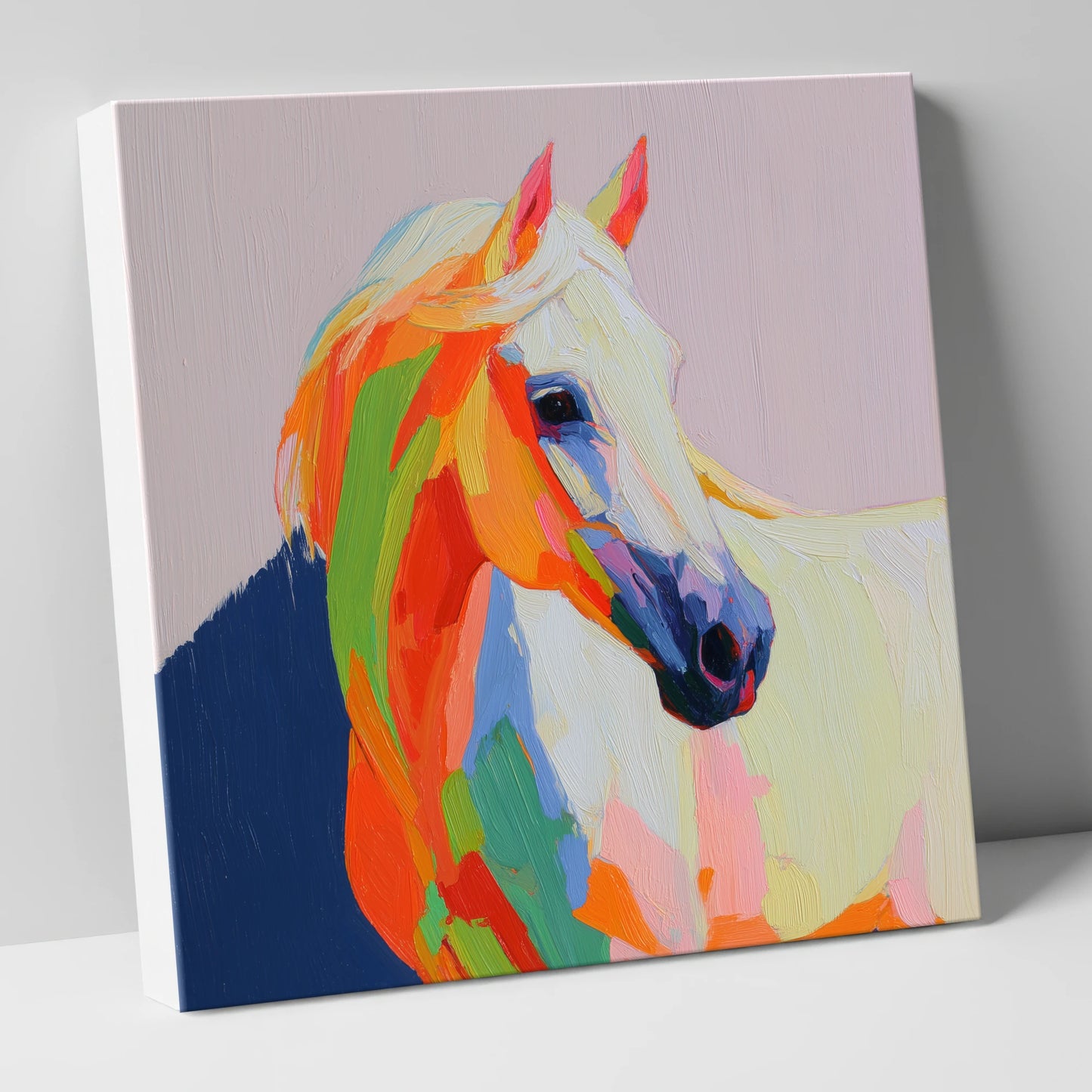 Vivid Equine Profile horse breed canvas wall art
