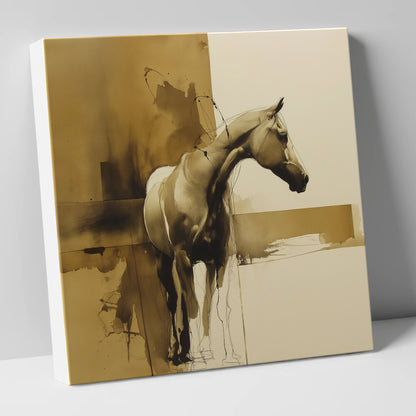Umber Equine Grace horse breed canvas wall art