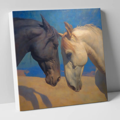 Kindred Spirits horse portrait canvas wall art