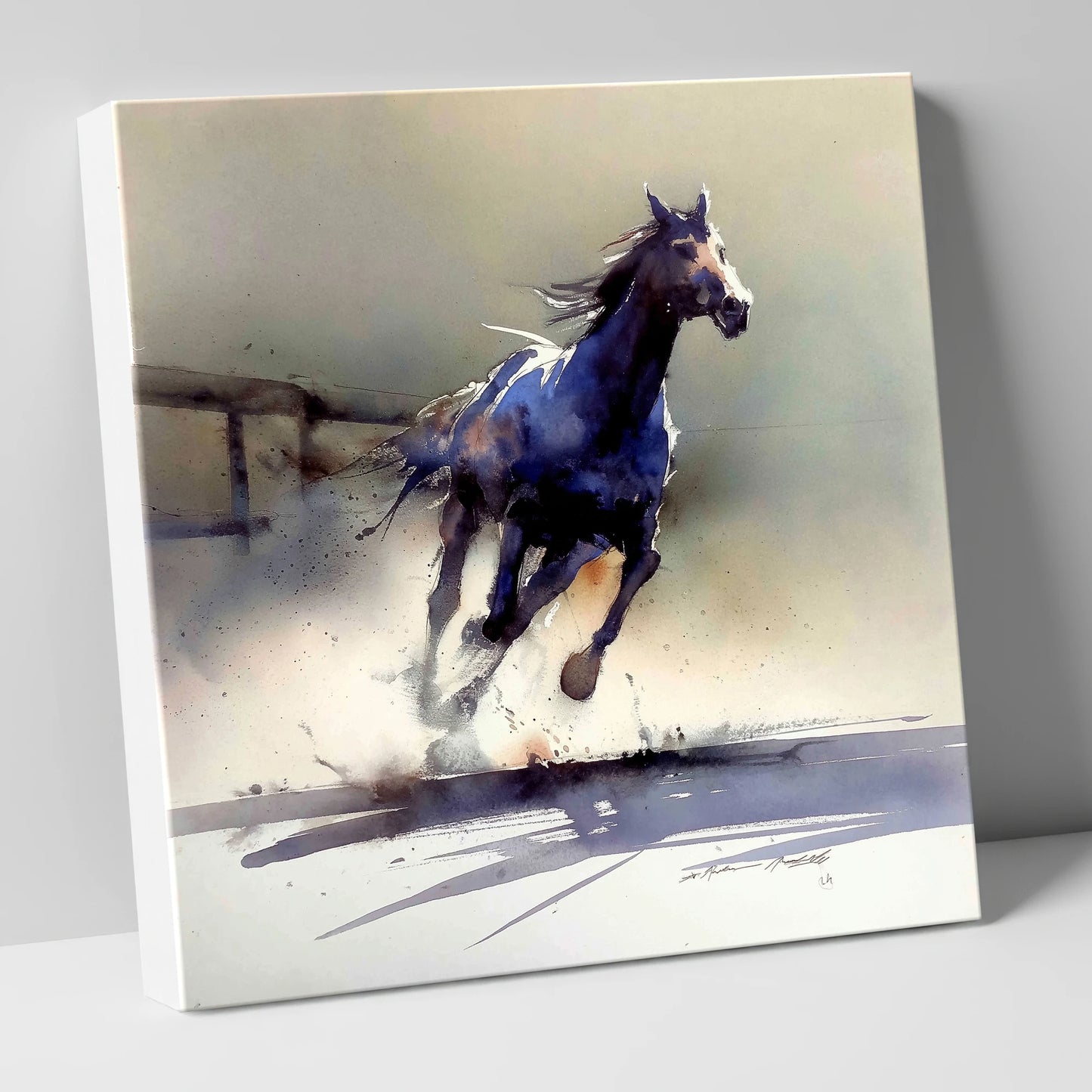 The Breakaway racing horse canvas wall art