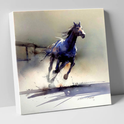 The Breakaway racing horse canvas wall art
