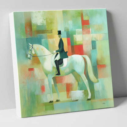 Structured Elegance dressage horse canvas wall art