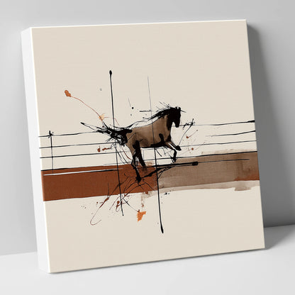 Unbridled Momentum horse portrait canvas wall art