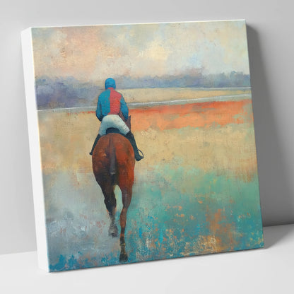 Towards the Start racing horse canvas wall art