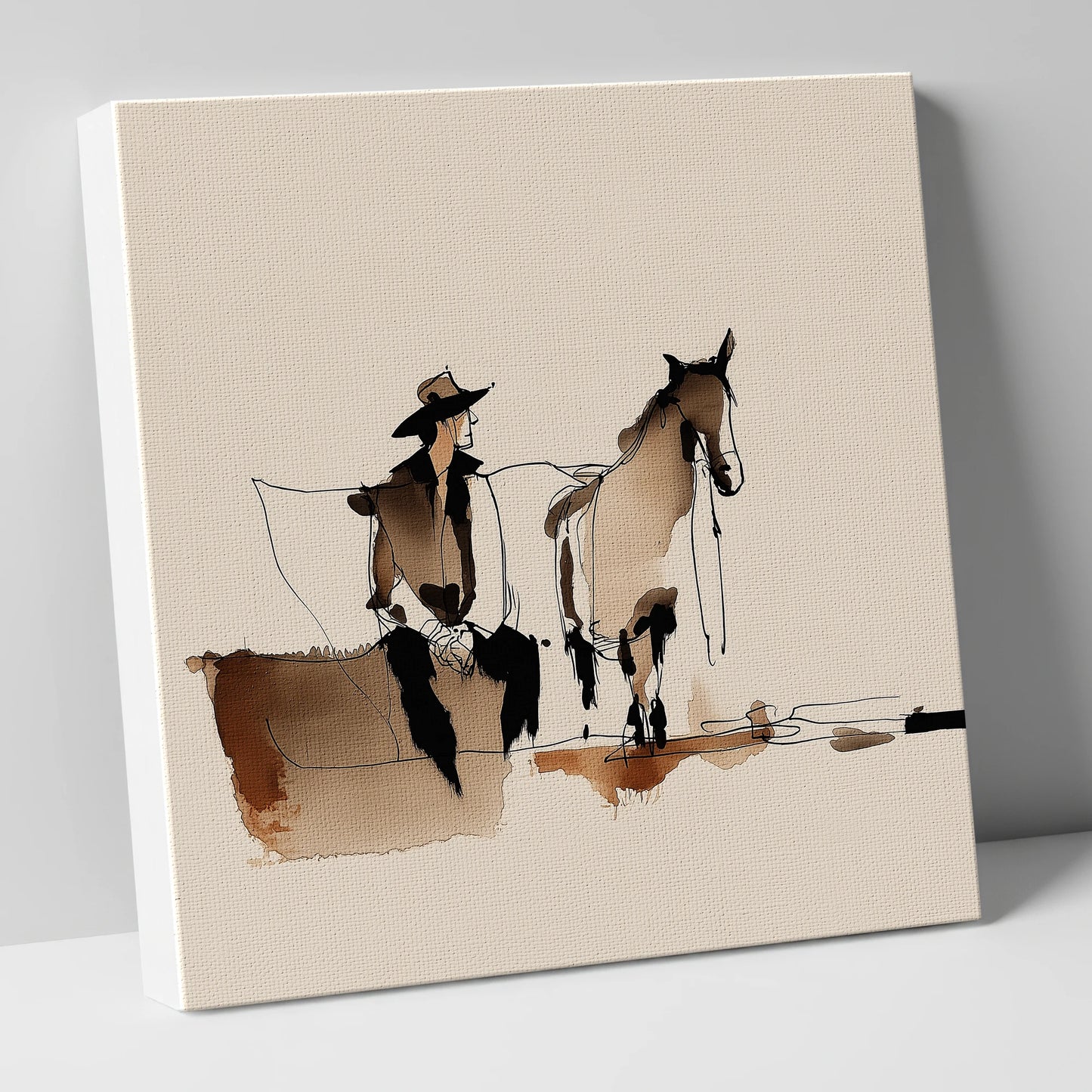 Rest on the Trail western horse canvas wall art