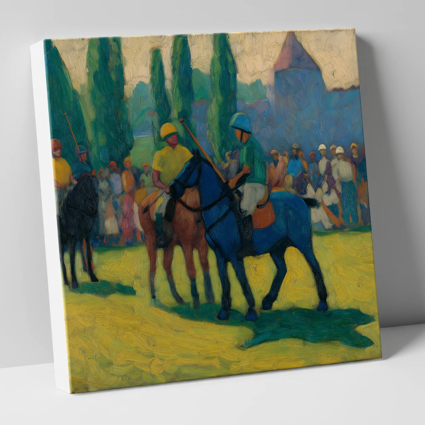 Before the Chukka polo horse canvas wall art