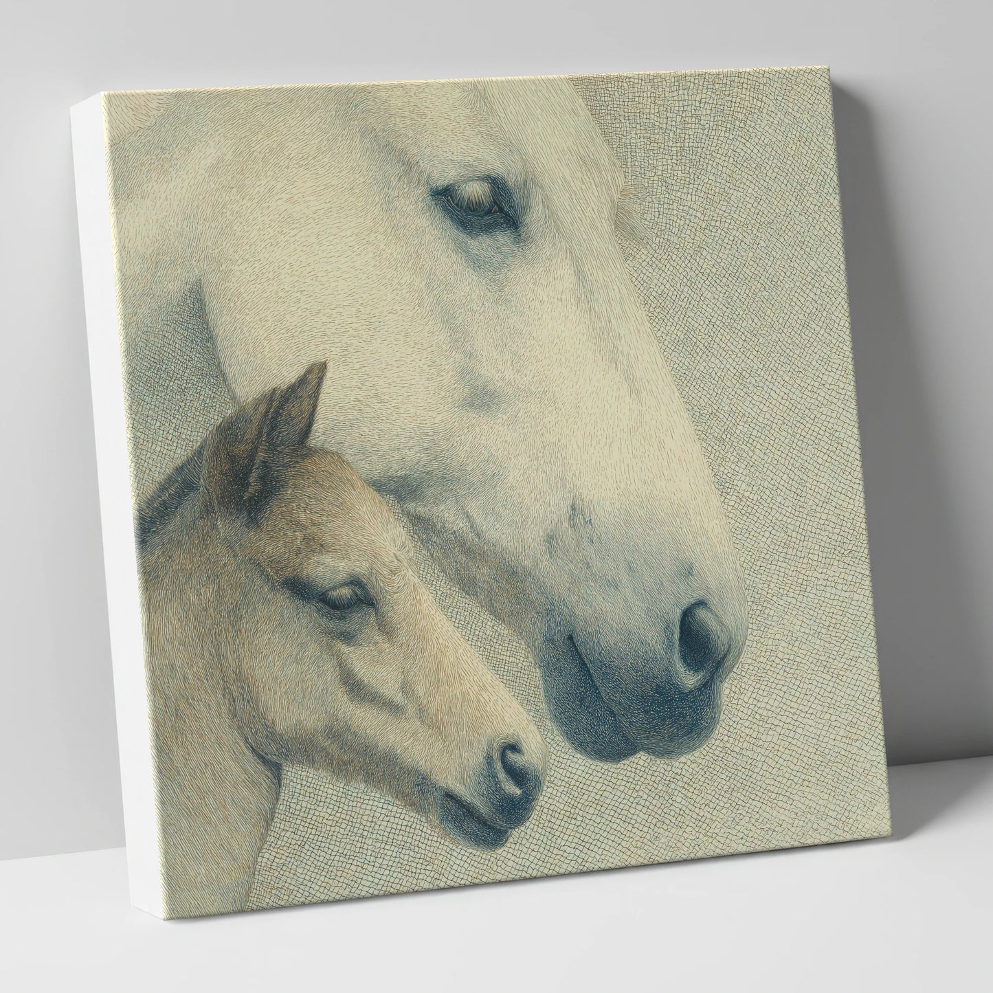 Enduring Connection mare & foal canvas wall art