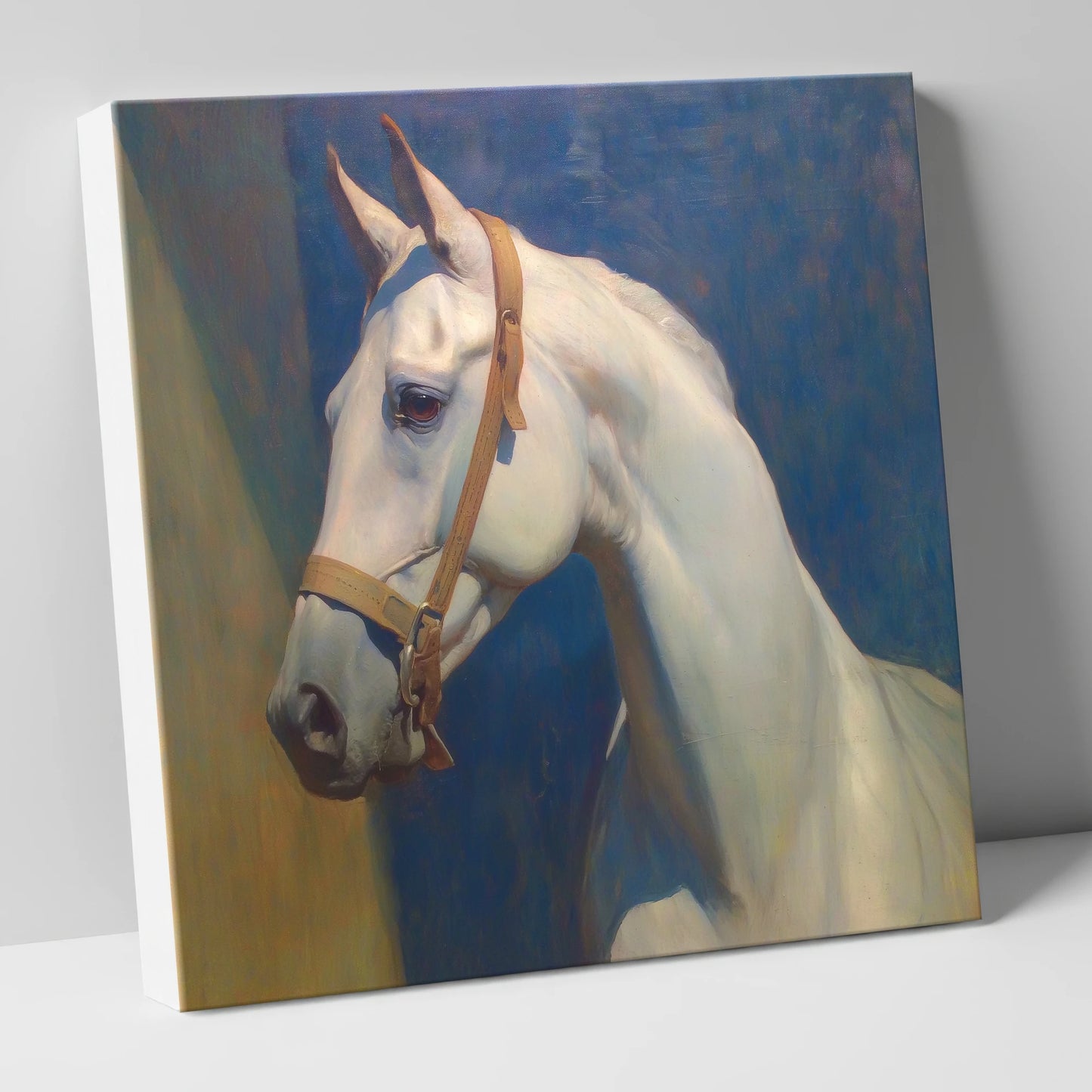 Azure Spirit in Profile horse portrait canvas wall art