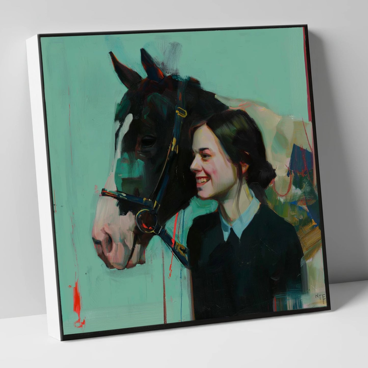 A Shared Understanding horse & rider canvas wall art