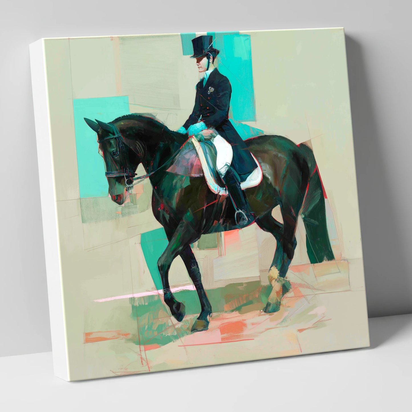 Contemporary Collection dressage horse canvas wall art