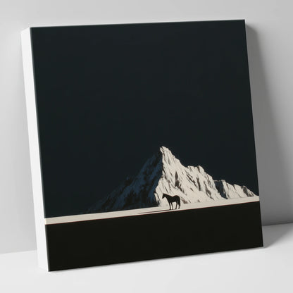Alpine Solitude horse landscape canvas wall art