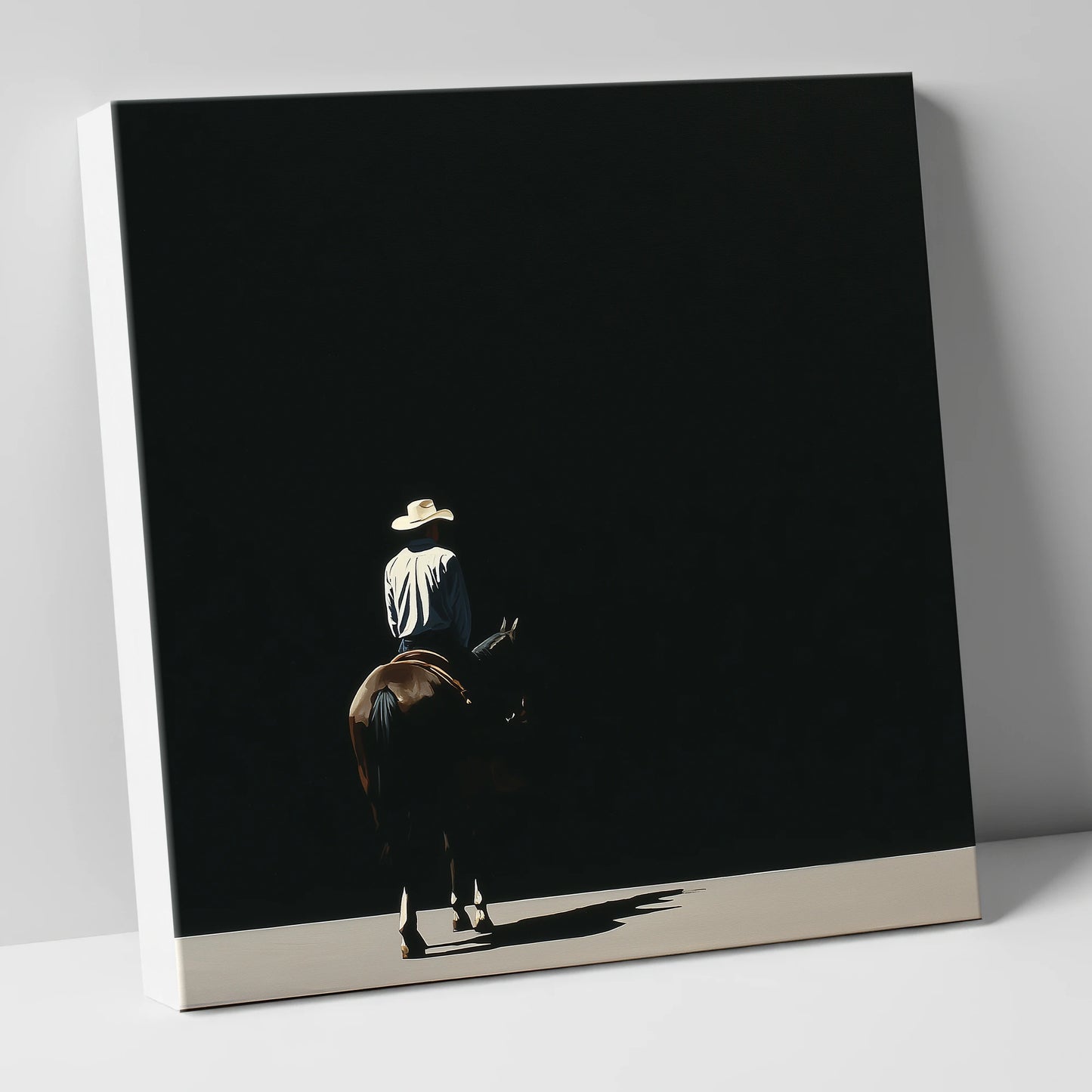 Into the Shadows western horse canvas wall art