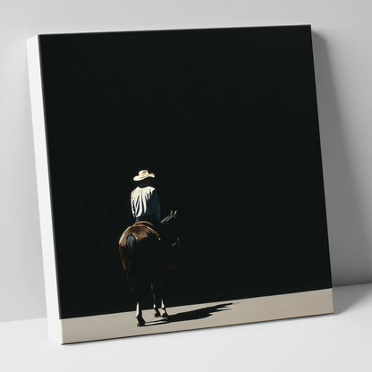 Into the Shadows western horse canvas wall art
