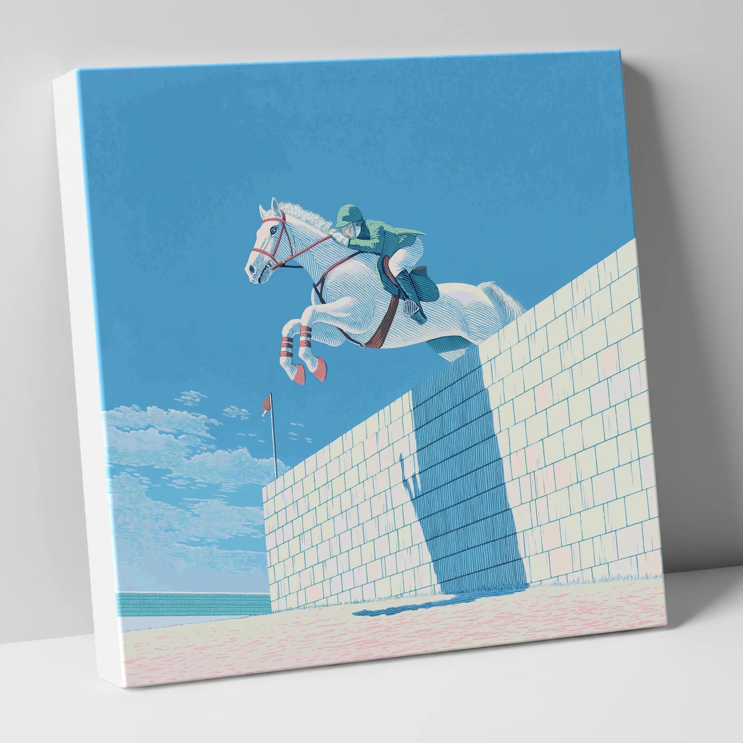 Clearance at the Wall show jumping horse canvas wall art