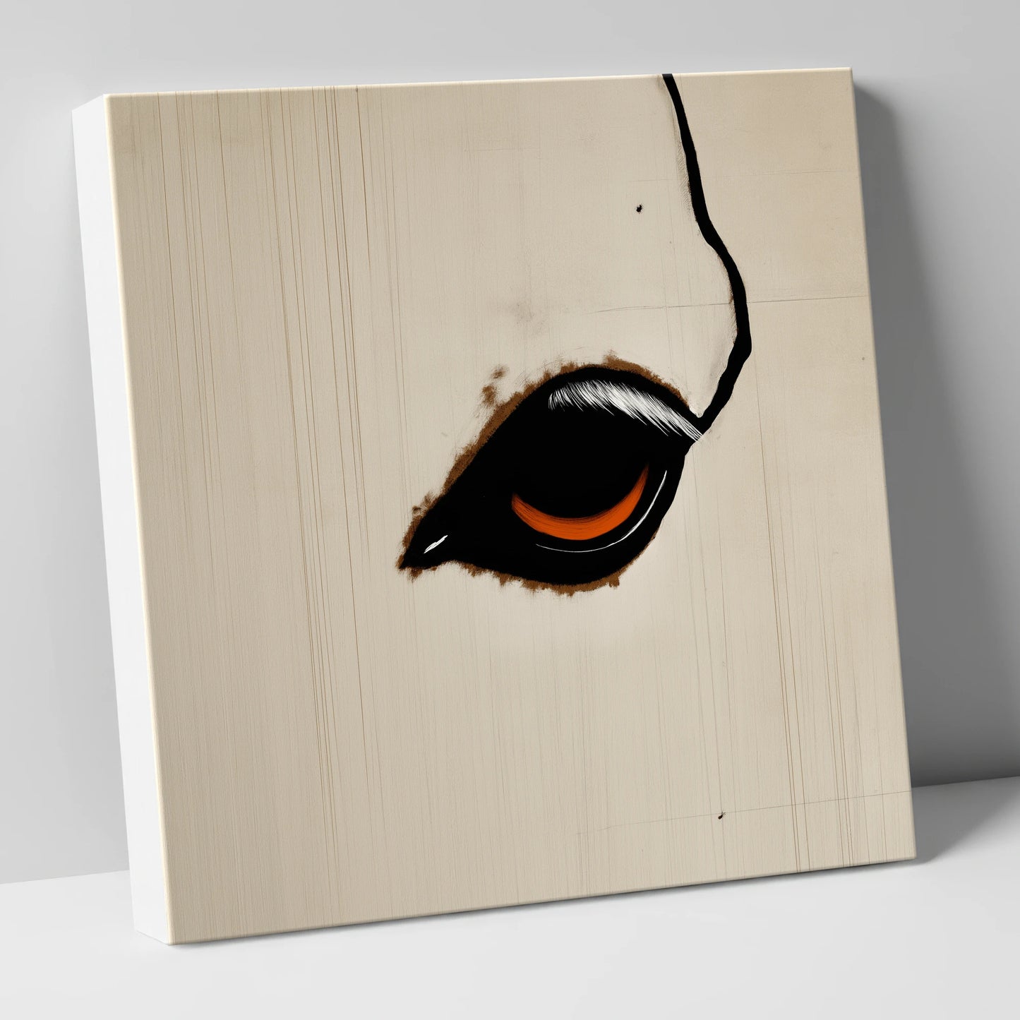 The Amber Gaze horse portrait canvas wall art