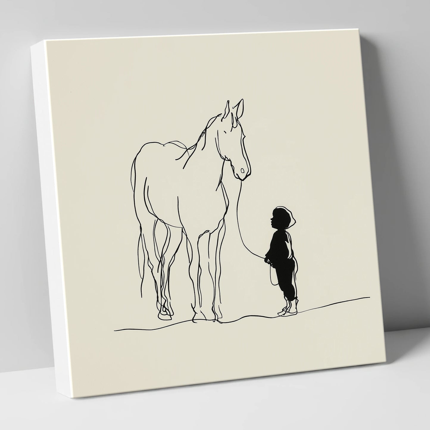 First Connection horse & rider canvas wall art
