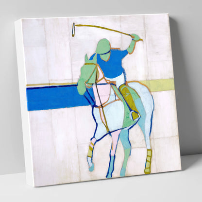Mid-Swing Momentum polo horse canvas wall art