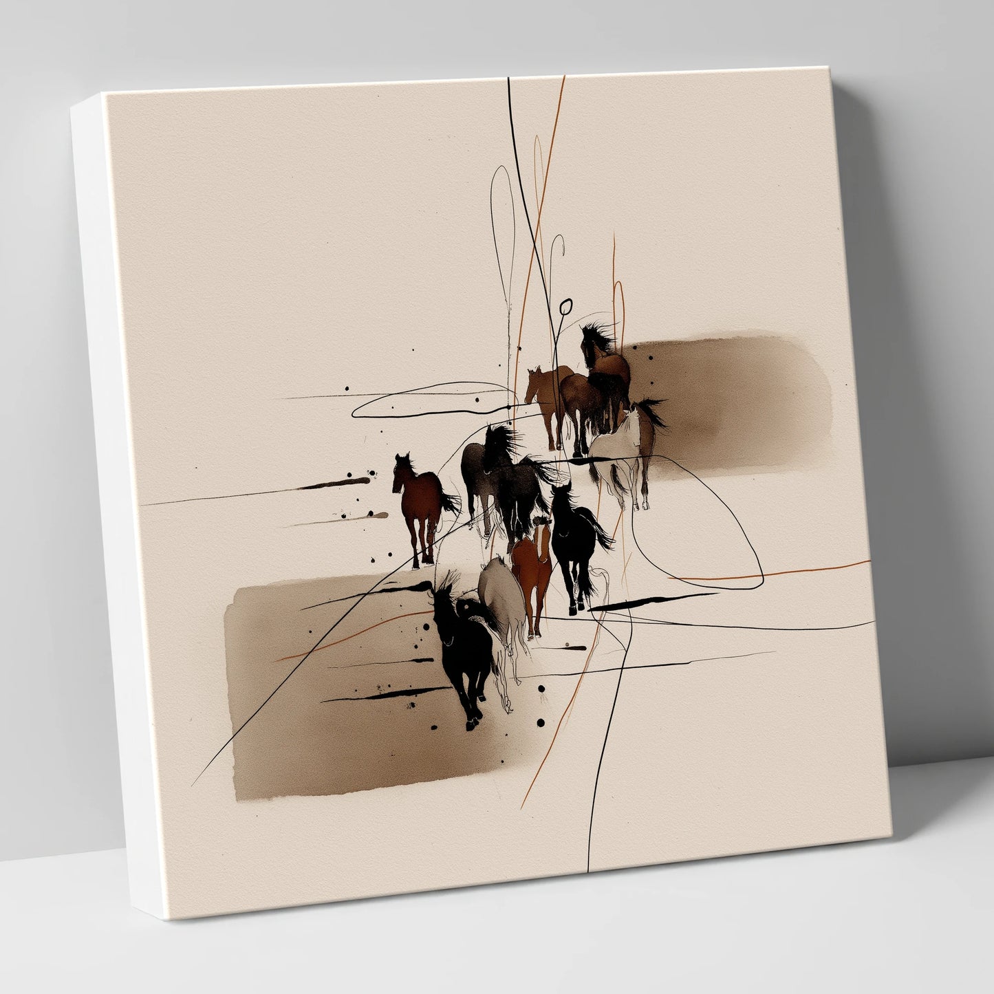 Wild Herd Dynamics wild horses canvas wall art