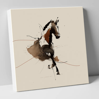 Abstract Dressage Form dressage horse canvas wall art