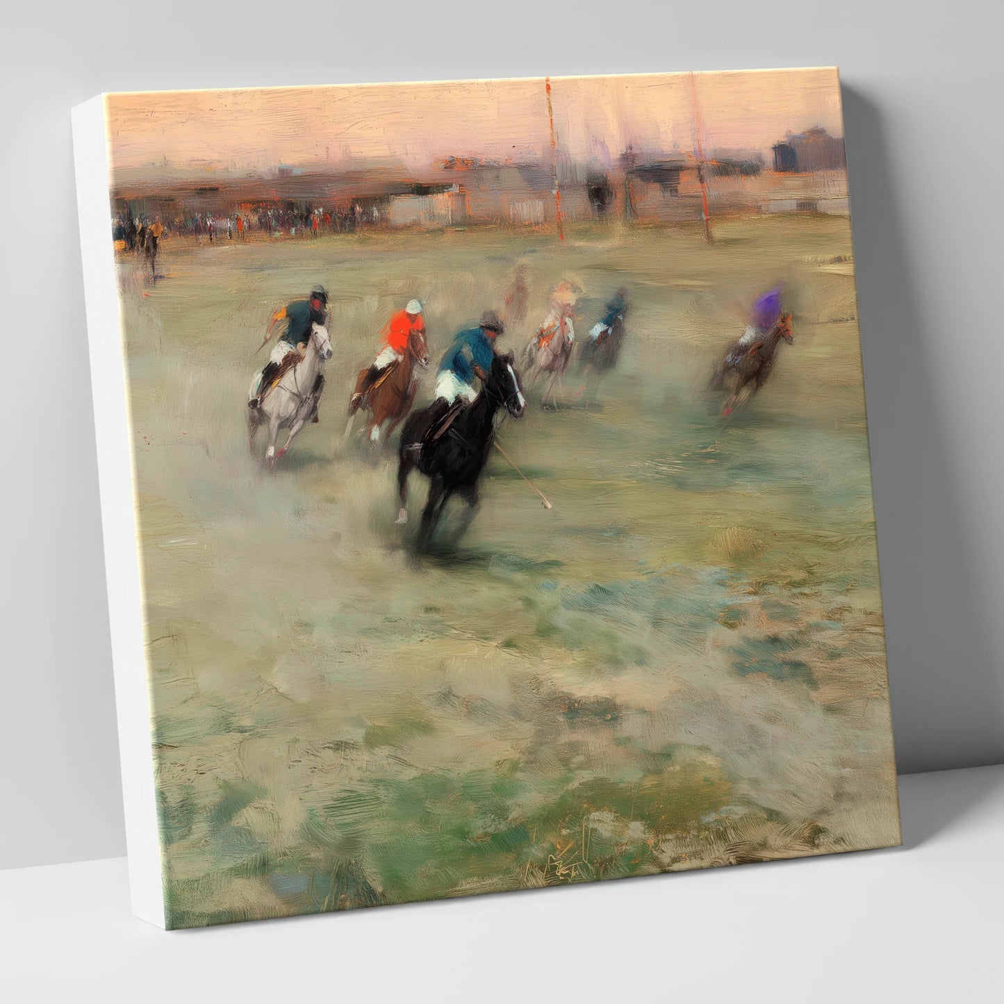 The Heat of the Chukka polo horse canvas wall art