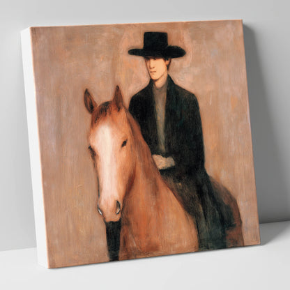 Serene Western Bond western horse canvas wall art