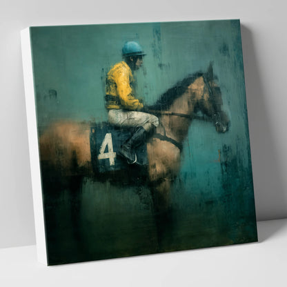 Before the Off racing horse canvas wall art
