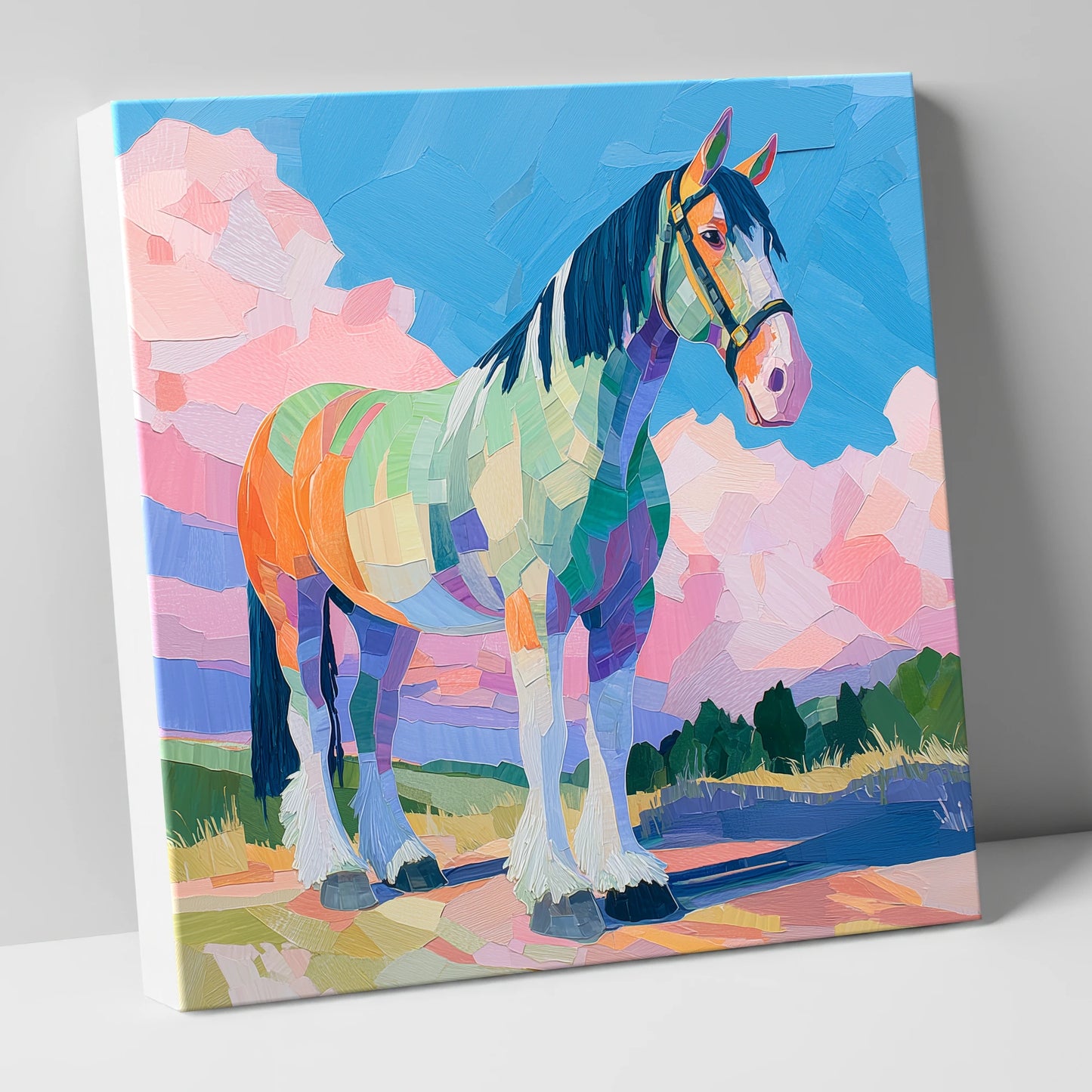 Prismatic Heavy Horse horse breed canvas wall art